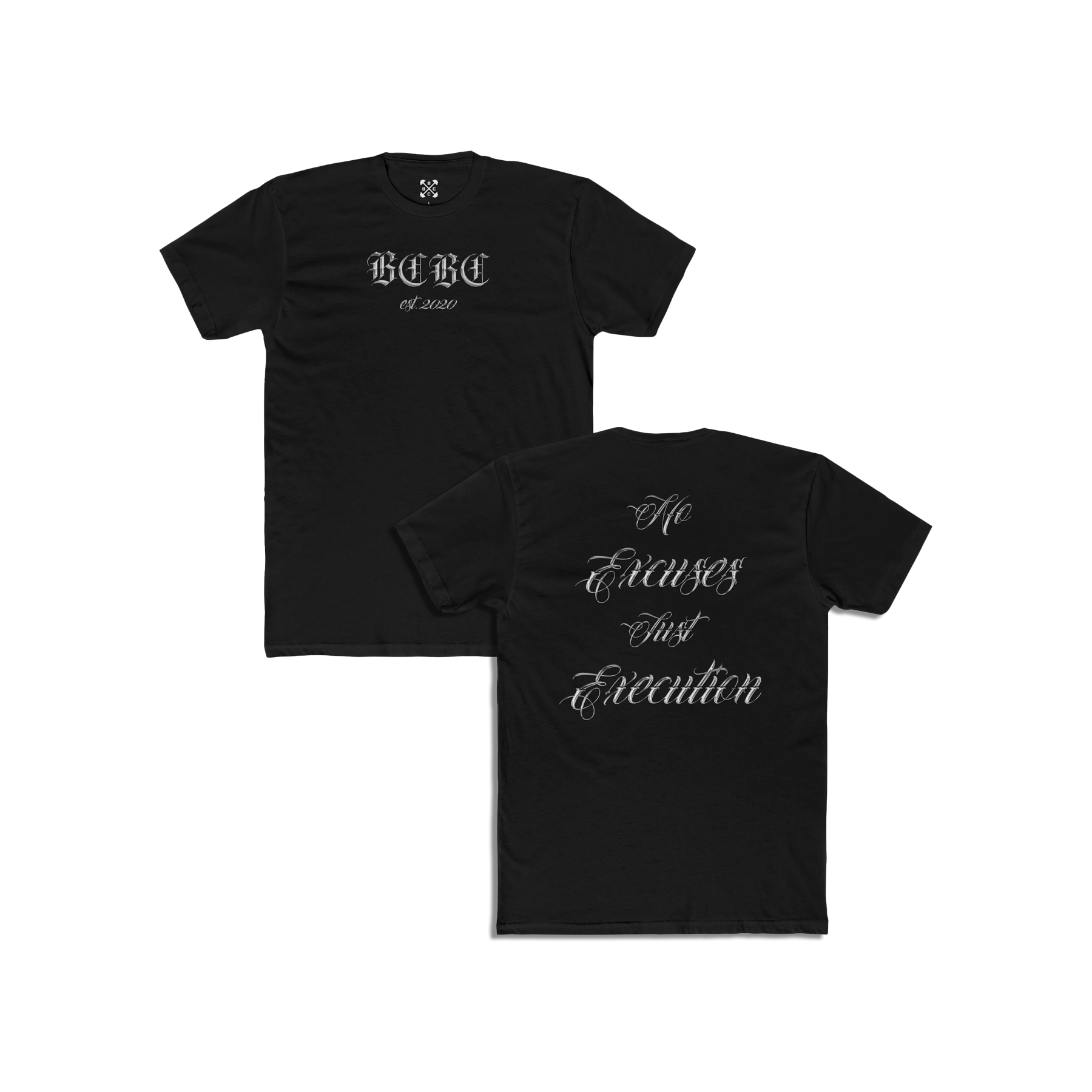 "No Excuses Just Execution" Chrome Style T-Shirt